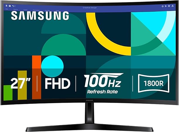 Samsung 27" S3 Series Curved FHD Monitor (LS27D366GANXZA) – 100Hz, Game Mode, Eye Comfort, HDMI & D-Sub – 2024