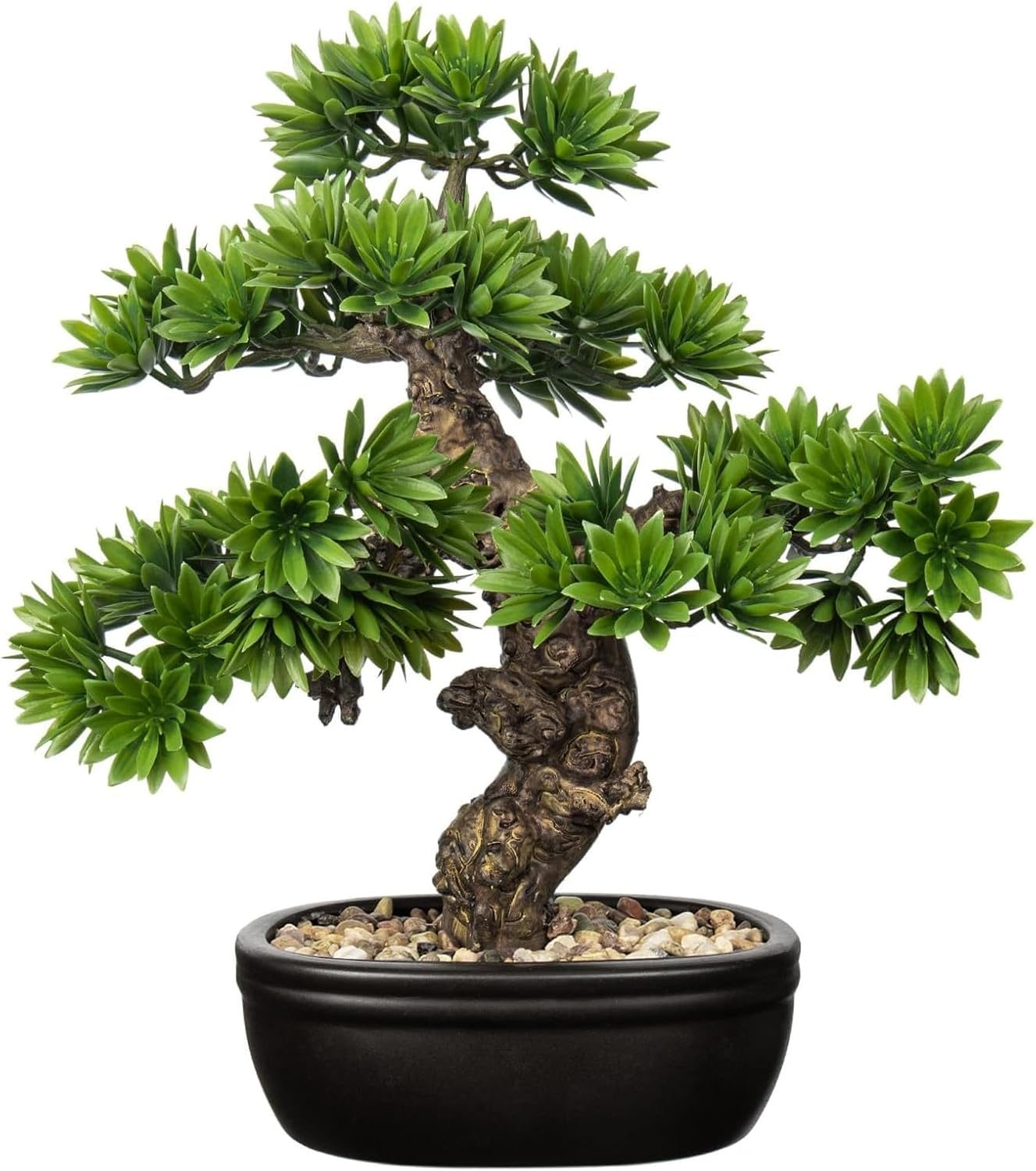 Realistic Summer Bonsai Tree,15.7” Tall Artificial Bonsai Trees for Home Office Decor